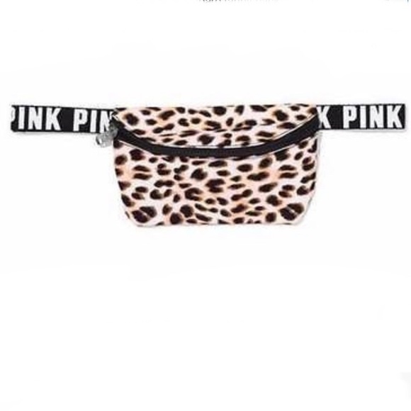 PINK Victoria's Secret Accessories - 🖤VS-PINK🐆Leopard-Fanny Pack💖EUC💝